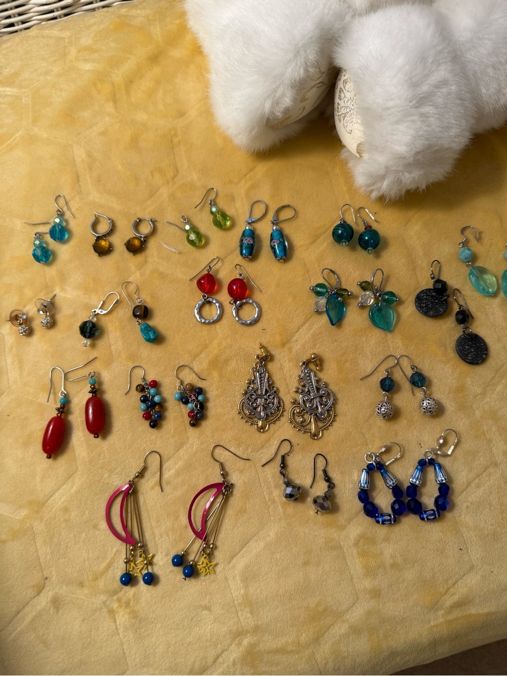 Assorted Dangle and Drop Pierced Earrings - Colorful Mix